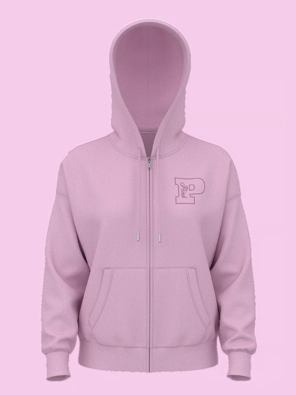 PINK Campus Fleece™ Full-Zip Hoodie, Hushed Lilac - SIZE XL - NWT - Picture 5 of 7